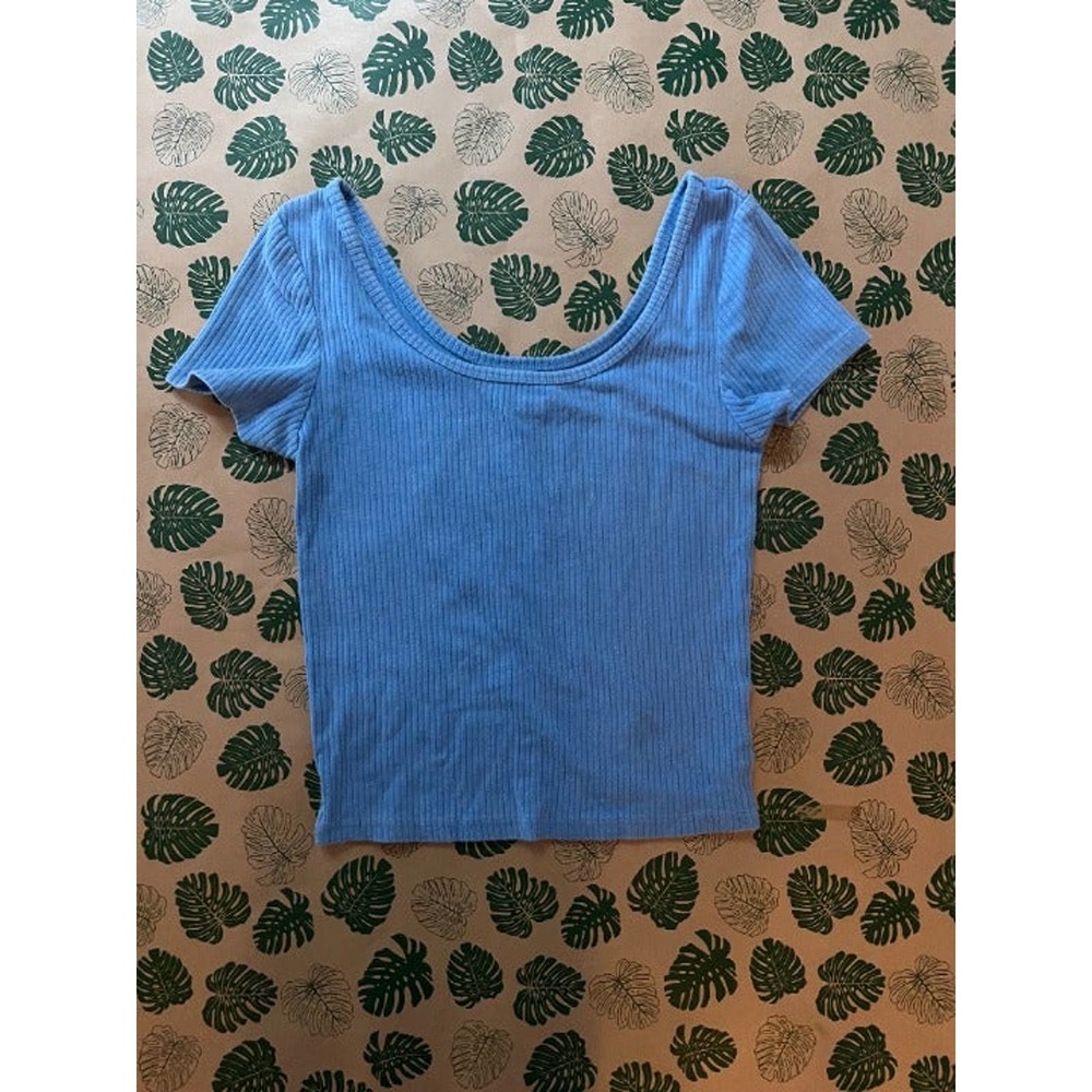Wild Fable S Blue Crop Top